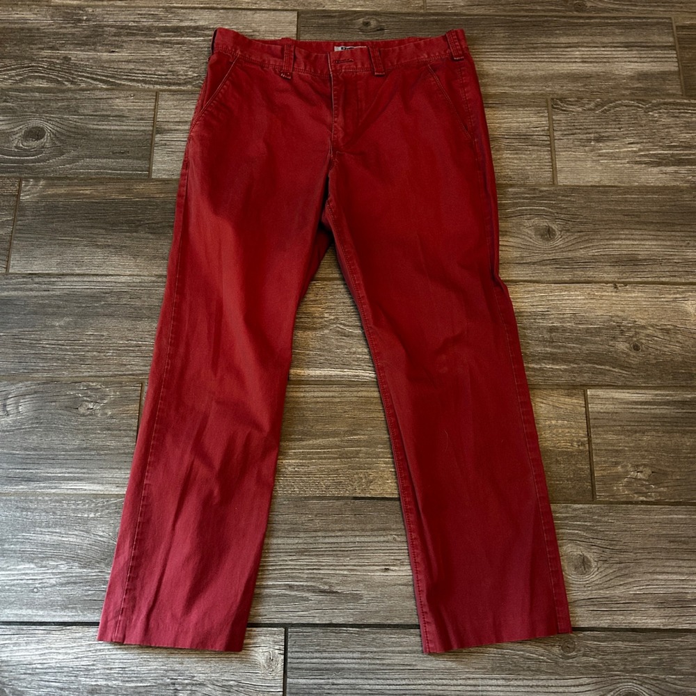 Express Finn Red Chinos Pants Men's Size 30‎ 30 Flat Front Casual